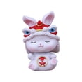 thumbnail image 1 of Rabbit Ornament Bunny Figurine Sculpture Lucky Cute Gaming Office Table Desk Car Ornaments Home Decoration New Year, 1 of 18