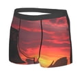 thumbnail image 5 of Goofa Sunset Western Desert Cowboy Printed Men's Boxer Briefs Underwear, Moisture-Wicking Underwear, Trunk,Soft and Breathable Cotton Underwear-Small, 5 of 9