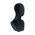 thumbnail image 4 of Organizador de busto de maniquí para joyería, centro comercial, auriculares, soporte de exhibición de pelucas negro, 4 of 9