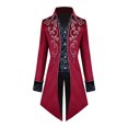 thumbnail image 1 of Disfraz Premium Traje de Halloween de la capa de cola de golondrina renacentista de la levita retro de los hombres (rojo M) Ygjytge Rojo T M para Hombre, 1 of 9