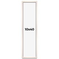 10x40 Frame White Wheat Solid Wood Picture Frame | Moulding Width 0.75 Inches | Interior Depth 0.5