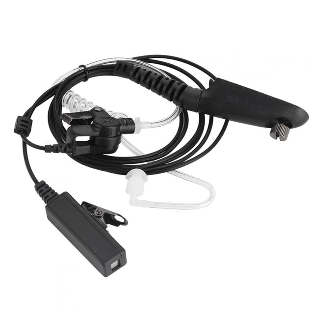 Uadme Auricular de Walkie Talkie a Prueba de radiación de 4 pies, Auricular de Tubo acústico PTT a Prueba de radiación de Silicona para GP328 GP338 GP318 GP540 GP320