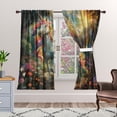 thumbnail image 3 of Rainbow Unicorn Blackout Curtains for Kid Girls Boys Bedroom, Enchanted Forest Cute Fantasy Rod Pocket Curtains for Bedroom Living Room, W42 x L63 Inch, 3 of 6