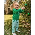 thumbnail image 6 of Loicainy Baby Toddler Boys Pants Set for St. Patrick's Day 6 12 18 24 Months 2T 3T  Long Sleeve Crew Neck Clover Sweatshirt with Striped Pants Infant Clothes, 6 of 9