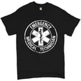 thumbnail image 1 of EMT - playera para hombre con diseño de estrella de la vida envejecida, 1 of 6