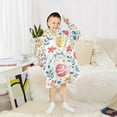 thumbnail image 6 of FORMRS Wearable Blanket Hoodie with Sleeves for Kids Cozy Flannel Sweatshirt, Cute Easter Eggs, 6 of 7