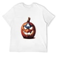 thumbnail image 3 of WISHTIME Men's Pumpkin Tees Pumpkin Print Halloween T-Shirts Short Sleeve Crewneck Casual Summer, Made in USA, 3 of 9