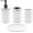 White, variant on Set 4 Pcs Green Bathroom Accessories,Cute Bathroom Decor,Plastic Soap Dispenser and Toothbrush Holder Set,Soap Dish and Mouthwash Cup