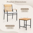 thumbnail image 3 of Gymax 3 PCS Acacia Wood Bistro Set Patio Conversation Set w/ Cushions and Coffee Table, 3 of 9