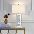 thumbnail image 3 of Modern Table Lamp Set of 2 Touch Control, Silver Mirror Big Diamond Crystal Bedside Lamp with USB C+A Ports, 3 of 7