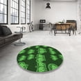 thumbnail image 4 of Ahgly Company Machine Washable Indoor Rectangle Transitional Dark Forest Green Area Rugs, 3' x 5', 4 of 7