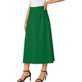 thumbnail image 5 of Busydd Skirts for Women Casual Solid Color High Waisted Midi Skirt Trendy Versatile A-Line Skirts S, 5 of 7
