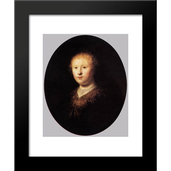 Portrait of a Young Woman 20x24 Framed Art Print by Rembrandt