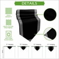 thumbnail image 5 of Black Geometric Table Runner Linen Burlap Table Runner 72 Inches Long Country Farm Traditional Chinese Tile Dresser Scarves for Kitchen Island Coffee Dining Party Wedding Holiday Decor 18"x72", 5 of 8