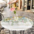 thumbnail image 6 of Round Fitted Tablecloth,Summer Sunflower Green Leaves Circle Table Cover Waterproof Table Cloth with Elastic Edge,Farm Retro Wood Board Outdoor Tablecloths for Kitchen Picnic 36-44in, 6 of 9