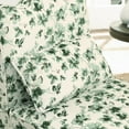 thumbnail image 5 of Upholstered Armless Dining Chair with Floral Design, Soft Seat Cushion and Backrest for Small Spaces, Accent Sofa Chair with Removable Pillow for Kitchen Living Room Bedroom, Green, 5 of 7