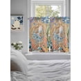 thumbnail image 3 of Octopus Coastal 2 Panel Kitchen Curtains for Windows, Summer Nautical Starfish Coral Brown Anchor Bathroom Privacy Curtain, Home Décor Window Treatment for Bedroom/Living Room 55"x45", 3 of 6