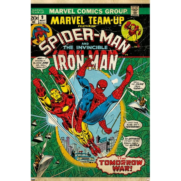Marvel Comics Spider-Man - Iron Man Marvel Team-Up #9 Wall Poster, 22.375" x 34"