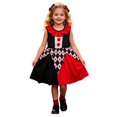 thumbnail image 2 of Y-Sunset Girls Halloween Dress,Sleeveless Heart Argyle Dress, Soft Breathable Kids Halloween Party Outfit, For Carnival Birthday Photo Daily Play(Black/1-2 Years), 2 of 9