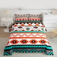 thumbnail image 2 of Homewish Tribal Aztec Full Size Comforter Sets 3-Piece for Teens Boys Girls,Bohemian Theme Bedding Comforter Set,Exotic Style Lightweight Bedding Sets,Super Cozy Room Decor,Reversible, 2 of 8