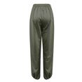 thumbnail image 4 of Guieoi Women's Pants Wide Leg Pants for Women Women's Casual Solid Drawstring Elastic Waist Long Pants Trousers, 4 of 5