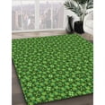 thumbnail image 3 of Ahgly Company Machine Washable Indoor Round Transitional Deep Emerald Green Area Rugs, 3' Round, 3 of 7