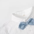 thumbnail image 6 of LIJCC Toddler Boy Formal Suit Clothes Gentleman Wedding Dress Outfit Long Sleeve Dress Shirt Waistcoat Suspender Pants 3 Pcs Set(Light Blue,6-7 Years), 6 of 9