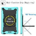 thumbnail image 4 of Kids Case for Samsung Galaxy Tab A 10.1 inch 2019 Tablet, Dteck 360 Degree Swivel Handle Grip Stand Heavy Duty Rugged Shockproof Case with Carrying Shoulder Strap for Samsung SM-T510/T515,Mint/Black, 4 of 9