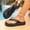 Black, variant on Women's Crisscross Strap Flip Flops Thick Sole Non-Slip Comfortable Beach Sandals Summer Black 7.5