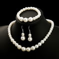 thumbnail image 2 of Collar de perlas, pendientes, pulsera, personalidad, temperamento, accesorios simples, moda, viajero, collar de diamantes, 2 of 5