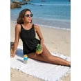 thumbnail image 6 of Asoul Mesh High Neck Tankini Tops for Womens Flowy Swimsuit Tops Only Slim Fit Swim Tank Tops(No Bottoms), 6 of 10