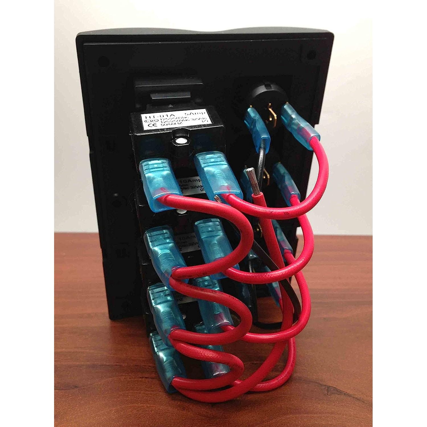 MARINE BOAT CIRCUIT BREAKER SWITCH PANEL 4 GANG WITH LED INDICATOR