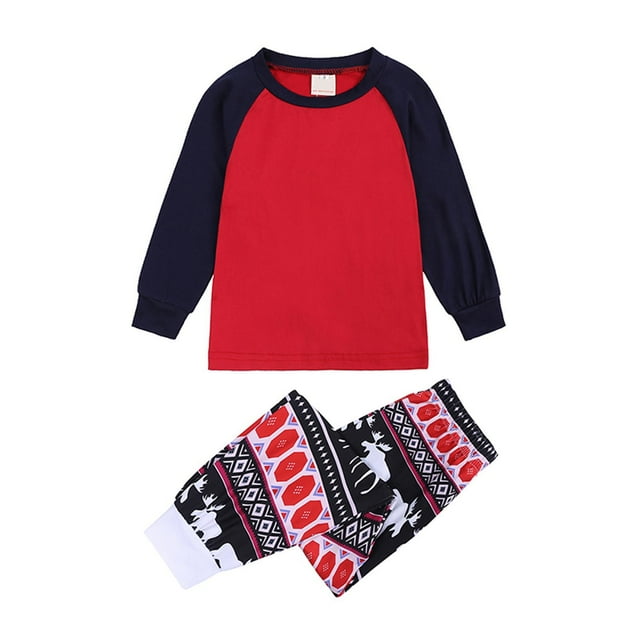 CEHVOM Ensembles de Pyjamas Assortis pour la Famille Pyjamas de Noël Vêtements de Nuit Haut Imprimé avec Bas Tenues de Jammies