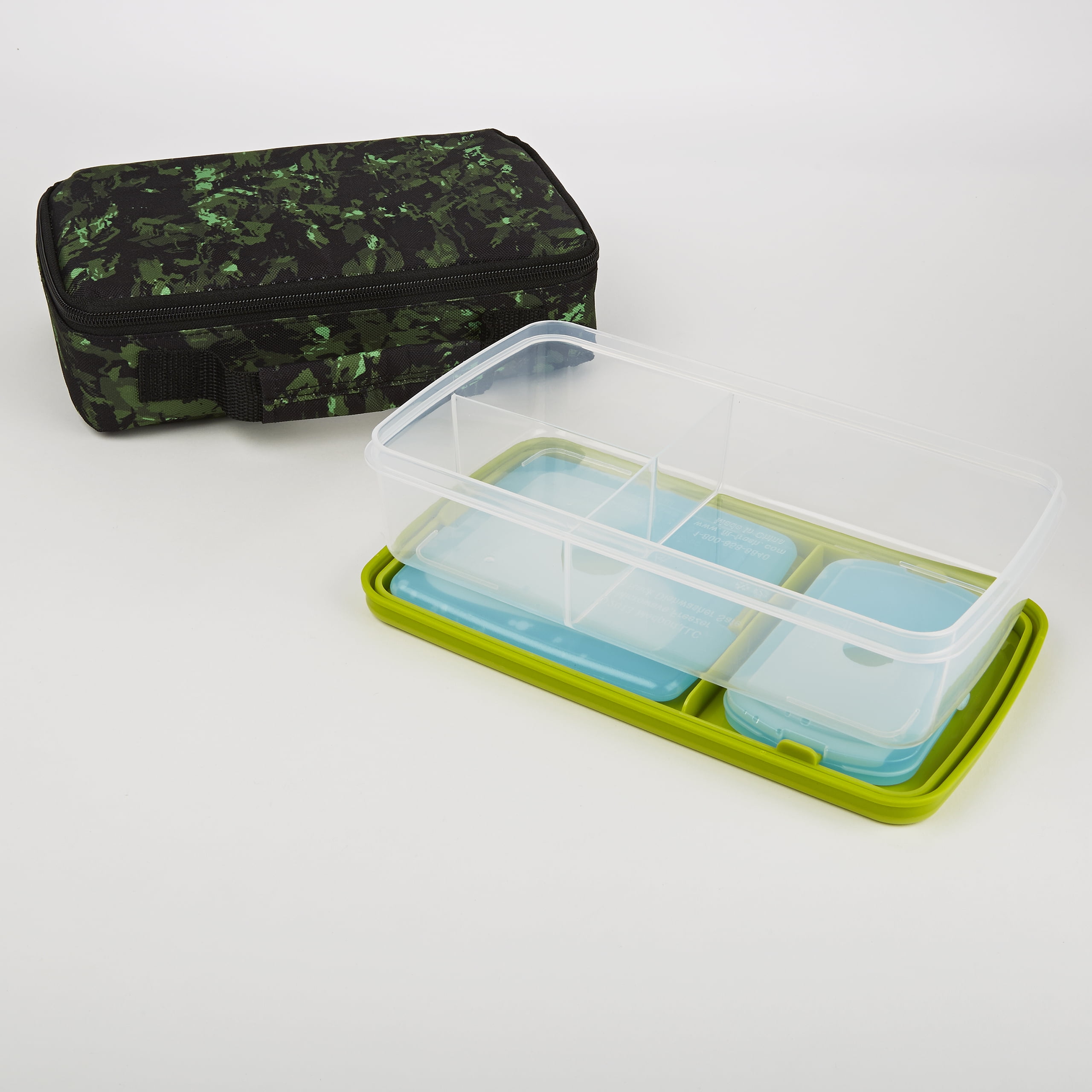 Bento Box Lunch Set with Insulated Carry Bag (Green Jungle) 841KFF562