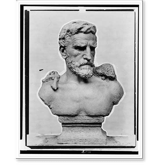 Historic Print, [Photograph of bust sculpture of Augustus Saint-Gaudens, by James Earle Fraser], 16" x 20"