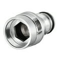 thumbnail image 1 of Conector rápido de manguera de jardín de latón, adaptador de tubo de rosca hembra de 20 mm, 1 pieza, 1 of 5