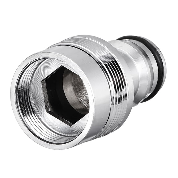 Brass Garden Hose Quick Connector Nozzle Pipe Adapter 20mm Dia Female Threaded 1pcs