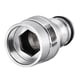 thumbnail image 1 of Conector rápido de manguera de jardín de latón, adaptador de tubo de rosca hembra de 20 mm, 1 pieza, 1 of 5
