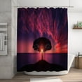thumbnail image 4 of Clearance Shower Curtain 70x70 Inch With 12 Plastic Hooks Waterproof Shower Curtain Bathroom Heavy Side Shower Curtain Machine Washable Quick Dry Shower Curtain Liner Long, 4 of 8