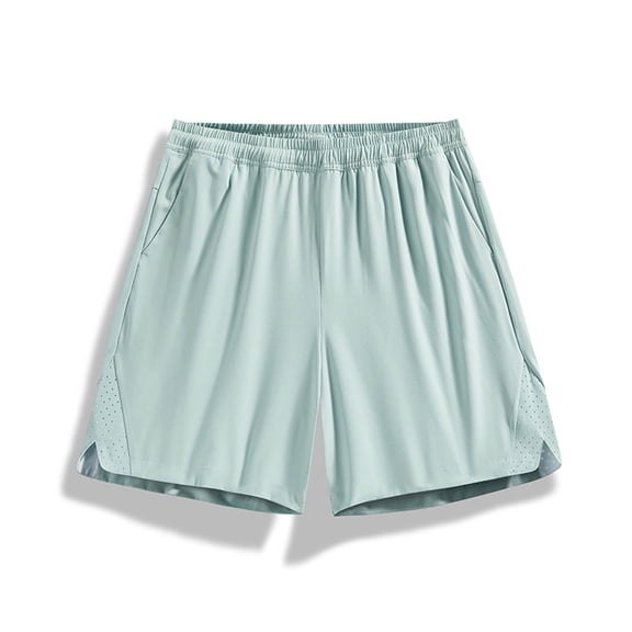 Yaoyar Man Casual Shorts Solid-Color Loose Casual Pocket Drawstring Elastic-Waist Half Short Summer Shorts Classic Fit Walking Hiking Pants