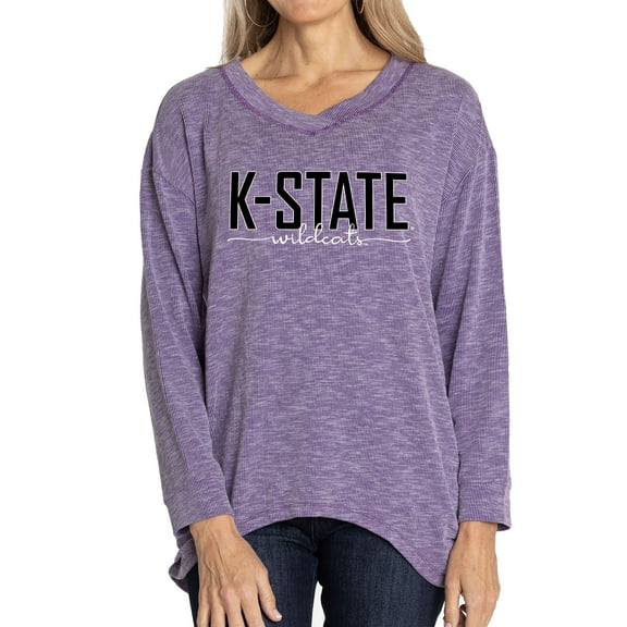 Women's Purple Kansas State Wildcats Bailey V-Neck Tri-Blend Tunic