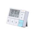 thumbnail image 2 of Multifunctional Timer Desk Clock, LED Display Clock for Kitchen Cooking, Silent Alarm, Date & Time, Digital Timer for Kitchen, Home Use, Battery-Powered, Black/White, 2 of 8