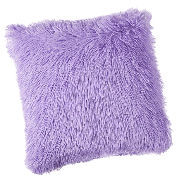 Funda de cojín de felpa, funda de cojín elegante y cómoda para decoración del hogar, funda de almohada decorativa, funda de almohada para dormitorio y Púrpura