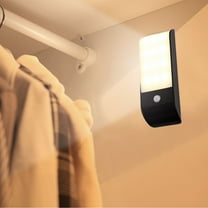 Latrodar 12LED Rechargeable Infrared Human Body Induction Best of Both Worlds e Light, Night Light Black 4.8x1.6 Inch Home Tools