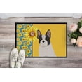 thumbnail image 2 of Summer Sunflowers Black and White French Bulldog Indoor or Outdoor Mat 18x27 27 in x 18 in, 2 of 7