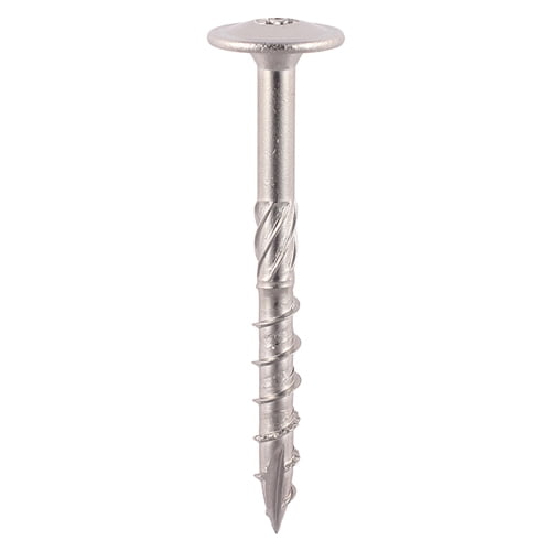 Timco - Timber Frame Construction & Landscaping Screws - Wafer - A2 Stainless Steel (Size 8.0 x 125 - 20 Pieces)