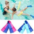 thumbnail image 3 of Palmes de Plongée Professionnelles en Silicone pour Hommes Femmes Enfants, Palmes de Plongée Courtes, Accessoires de Plongée, Bleu Foncé Rose Rouge XXXS, 3 of 6