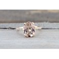 thumbnail image 5 of HeartsAndYou 2ct Natural Peach Morganite & Diamond Ring 100% 14k SOLID Yellow Gold Accent, 5 of 9