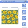 thumbnail image 4 of Yellow Daisy Washcloth 12x12in Set, 4 Pack Absorbent Cotton Towel Square Kitchen Dishes Towels, Soft Cleaning Face Hand Towel Fast Drying Wash cloth, 4 of 7