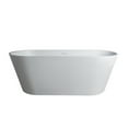 thumbnail image 2 of Freestanding Soaking Bathtub 63 Inch Solid Surface Modern Bathroom Tub for Deep Relaxation and Spa Experience, 2 of 9